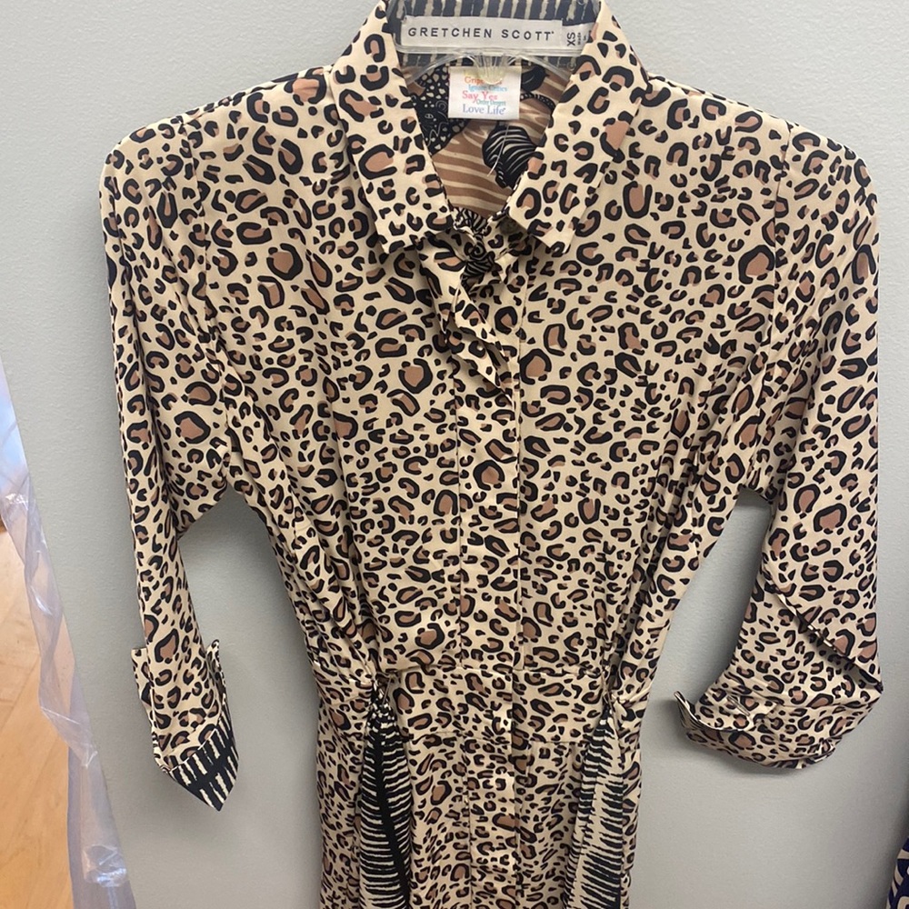 Gretchen Scott cheetah dress, worn once and great condition! Size XS!